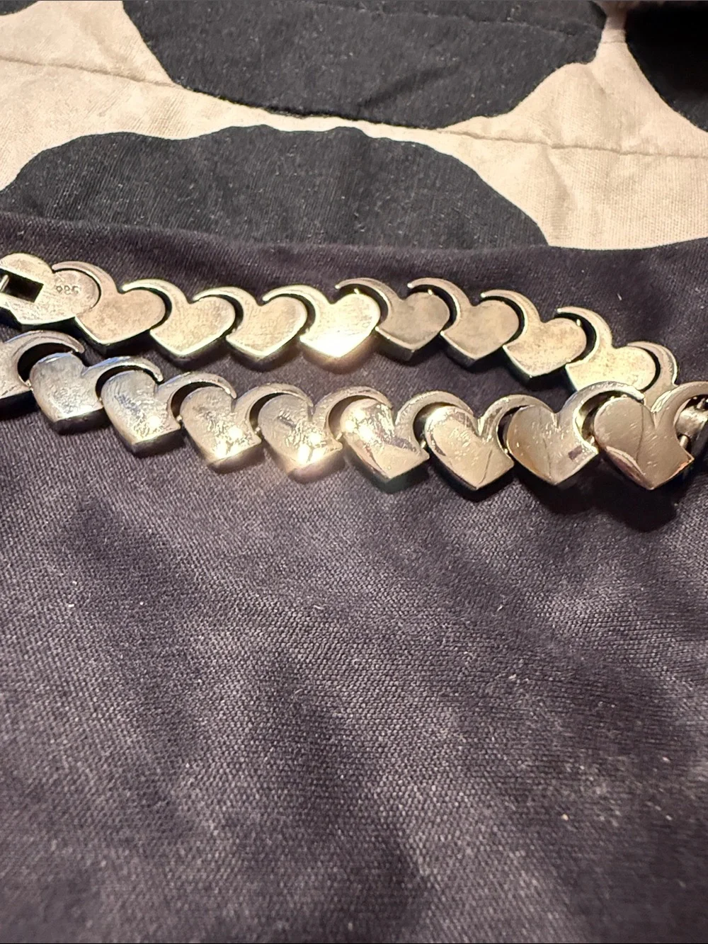 Heart Link Silver-Tone Bracelet - Silver 925